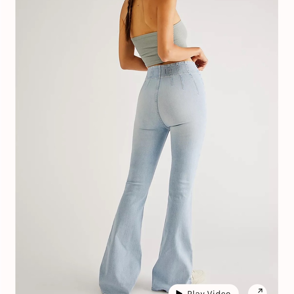Free people jayde light flare jeans high waisted